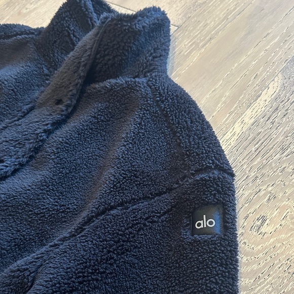ALO Yoga Women Black Fleece Jacket Never Worn - Picture 2 of 6